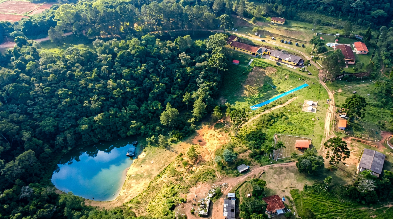 Natureza, lago e muito espaço